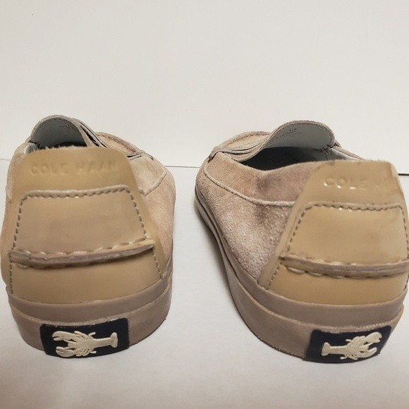 Cole Haan Loafers Pinch Maine Classics Women's Nude Suede Leather Pre-owned 8B - Picture 2 of 11